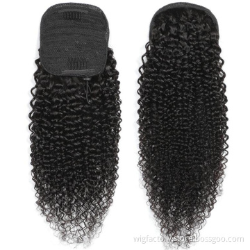 Best selling wholesale brazilian drawstring curly ponytail, water wave ponytail drawstring human, curly drawstring ponytail
